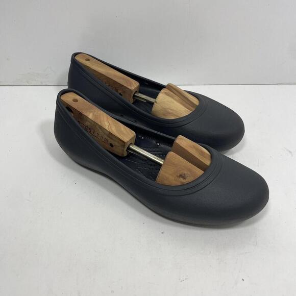 Crocs Flats Womens 9 Kadee Ballet Black Slip On Shoes Casual Waterproof Comfort - Picture 3 of 7
